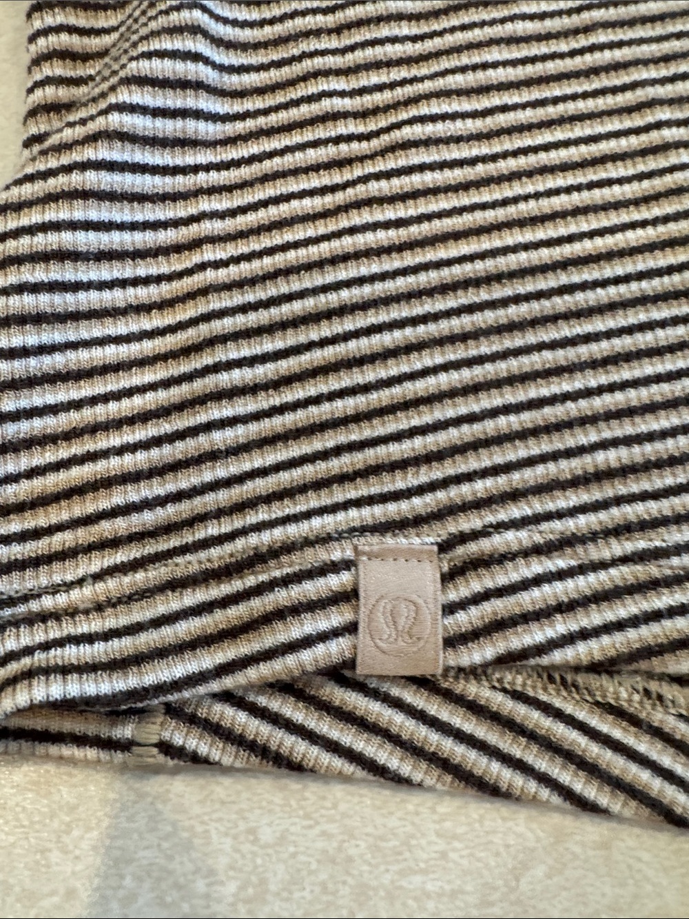 lululemon athletica Striped Tank Top in Beige and Black - Picture 9 of 10